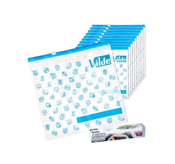 Ziplock Food Bags 27x26cm, 10 pcs, 229161, VILDE
