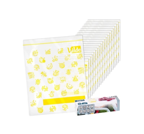 18x23cm Ziplock Food Bags, 20 pcs, 229162, VILDE