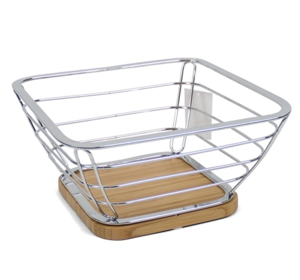 Fruit Basket, Metal, 25.00 x 25.00 x 12.00, KITCHEN&GO