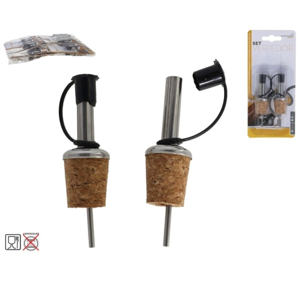Pudeļu korķi X2, 2.00 x 2.00 x 9.00, KITCHEN&GO