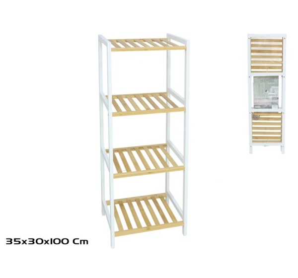 Bambusa plaukts, 4 līmeņi, 30.00 x 35.00 x 100.00, DECORLIFE