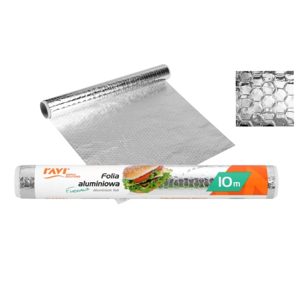 Рельефная алюминиевая фольга 10 м x 28,5 см, рулон, 3 x 3 x 30, 00138, Simple Solution