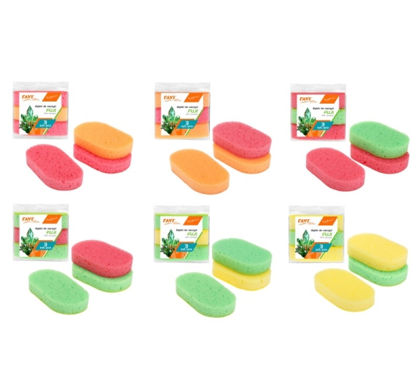 FUJI dish sponges, 3 pcs, 11 x 6 x 8.5, 00567, Simple Solution