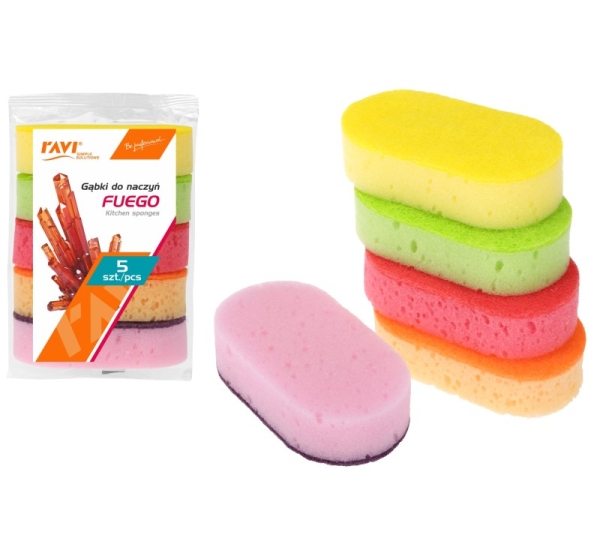 FUEGO dish sponges, 5 pcs, 11 x 5.7 x 14.5, 00571, Simple Solution