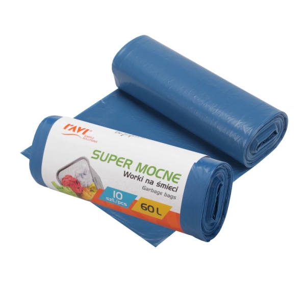 Мешки для мусора LDPE 60 л, 60 x 80 см, 10 шт., 15.5 x 2 x 5, 00706, Simple Solution