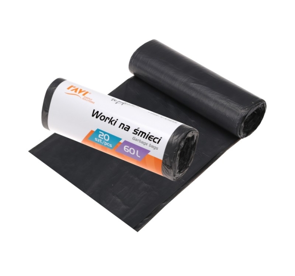 HDPE Garbage bags, 60 L 60 x 80 cm, 20 pcs, 20.5 x 5 x 5, 00712, Simple Solution
