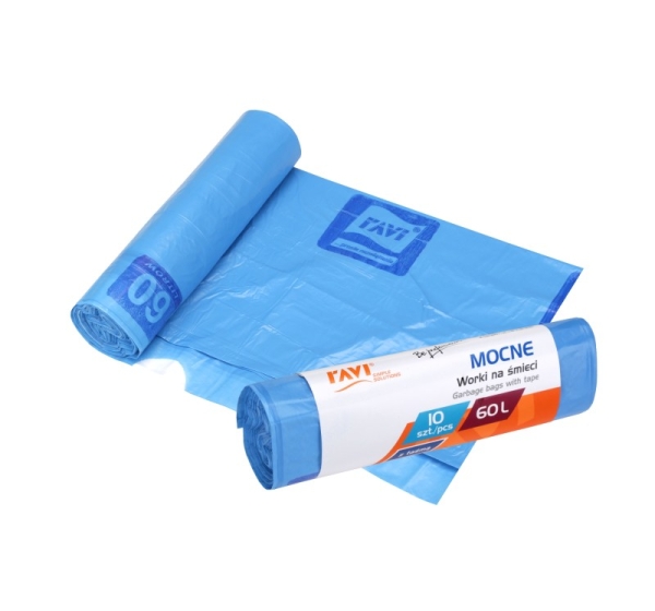Мешки для мусора с лентой 60 л, 10 шт., 18.5 x 4.5 x 4.5, 00714, Simple Solution