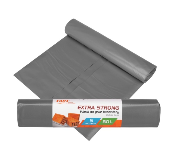 EXTRA STRONG Garbage bags, 80l LDPE, 5pcs, 31.5 x 6 x 6, 00717, Simple Solution