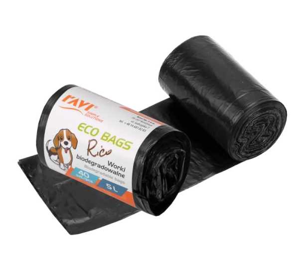 RICO biodegradable bags, 5L, 40 pcs., 7.5 x 4.5 x 4.5, 00768, Simple Solution