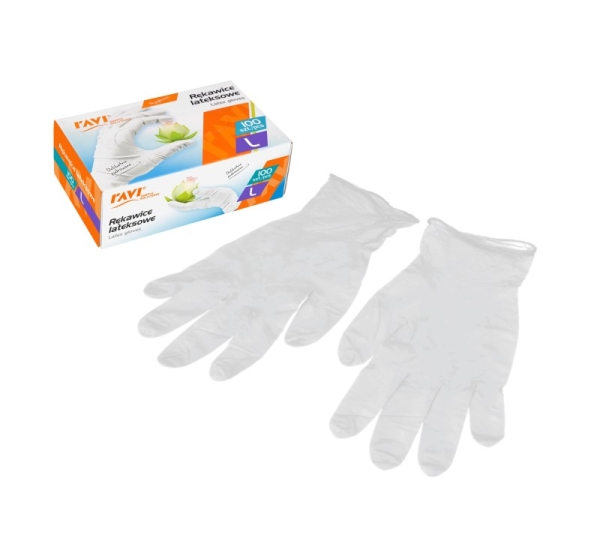 Latex powdered gloves L, 100 pcs, 12 x 7 x 20, 00958, Simple Solution