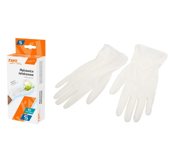 Latex gloves 10 pcs S white, 8.5 x 4.2 x 20, 00968, Simple Solution