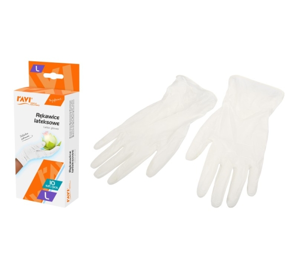 Latex gloves 10 pcs L, 8.5 x 4.2 x 20, 00970, Simple Solution