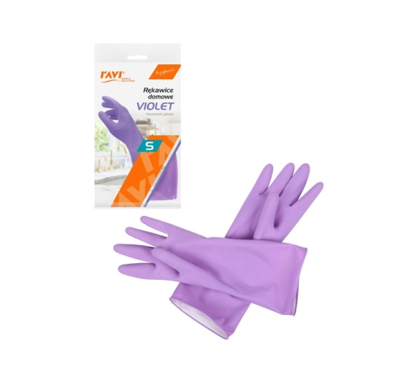 Хозяйственные перчатки VIOLET S, 1 пара, 26 x 12.5 x 1, 00982, Simple Solution