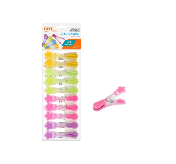EXCLUSIVE clothes pegs, 10 pcs, 9 x 3.5 x 30, 01021, Simple Solution