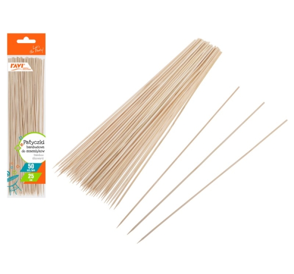 Skewers, 25 cm, 50 pcs, 7 x 0.7 x 30, 01567, Simple Solution