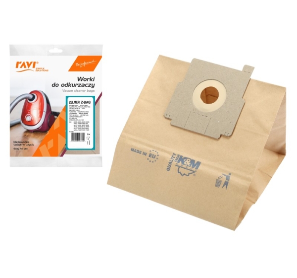 Vacuum cleaner bags Zelmer (Z-BAG), 5pcs, 20 x 2 x 30, 10374, Simple Solution