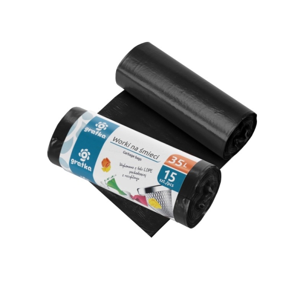 Мешки для мусора 35 л LDPE, 15 шт., 5 x 14 x 5, 10706, Gratka
