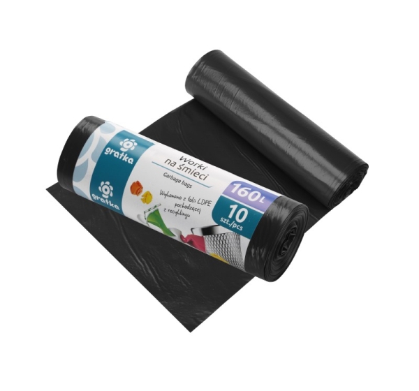Atkritumu maisi 160 L LDPE, 10 gab., 7 x 24 x 7, 10709, Gratka