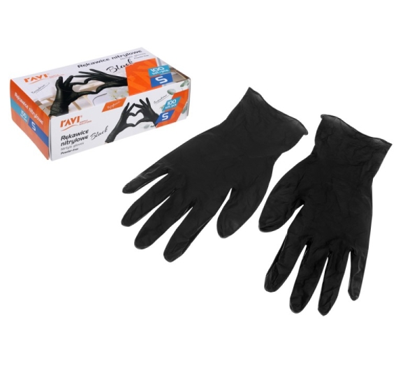 Нитриловые перчатки BLACK, 100 шт., S, 20 x 11 x 6, 10919, Simple Solution