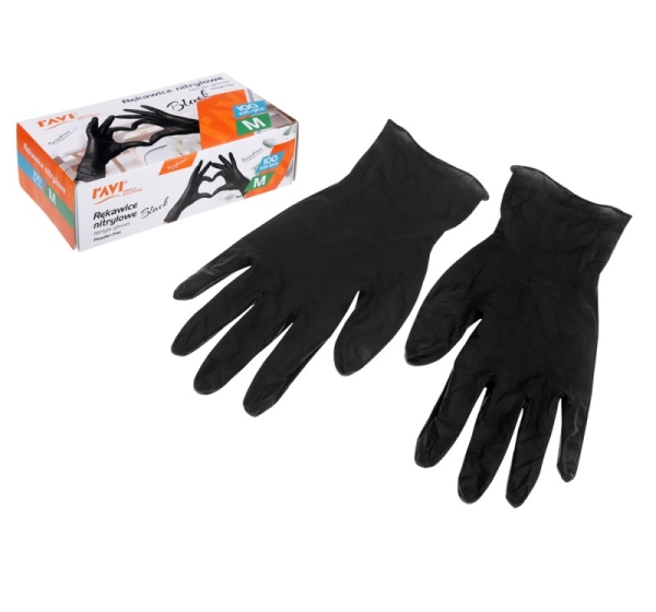 Нитриловые перчатки BLACK, 100 шт., M, 20 x 11 x 6, 10920, Simple Solution