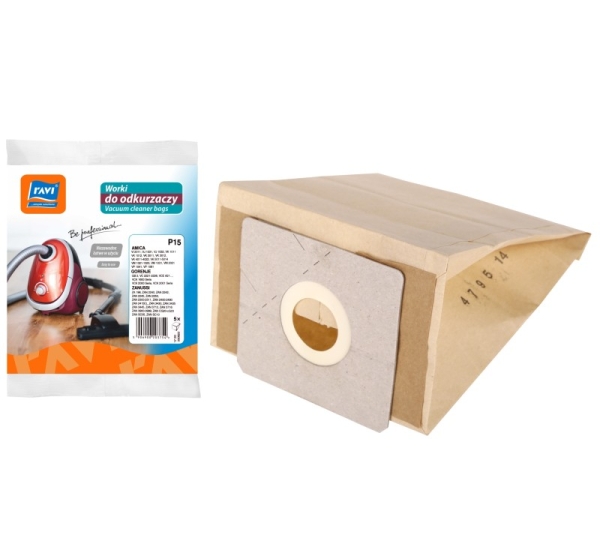Philips P15 paper vacuum cleaner bags 5 pcs., 20 x 2 x 30, 20375, Simple Solution