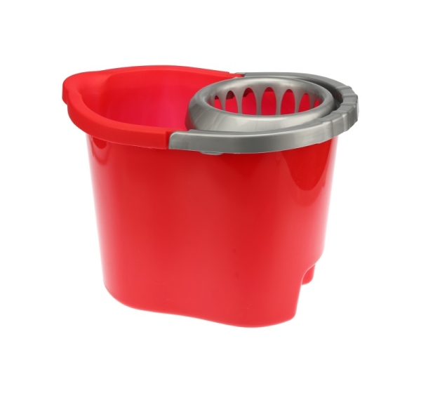 EASY red bucket with silver wringer, 37 x 25 x 25.5, 51374, Simple Solution