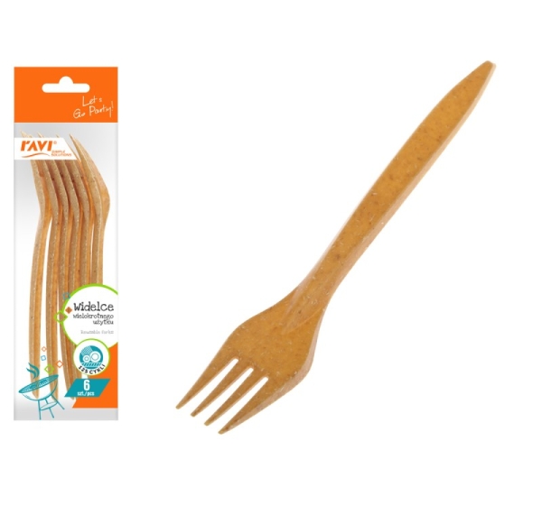 Reusable forks, 6 pcs, 6 x 0.5 x 20, 81329, Simple Solution