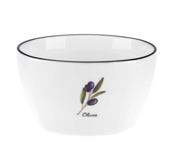 Porcelāna bļoda, 350 ml, Olīvas, 11.5 x 11.5 x 6.5, 81474, RAVI Decor