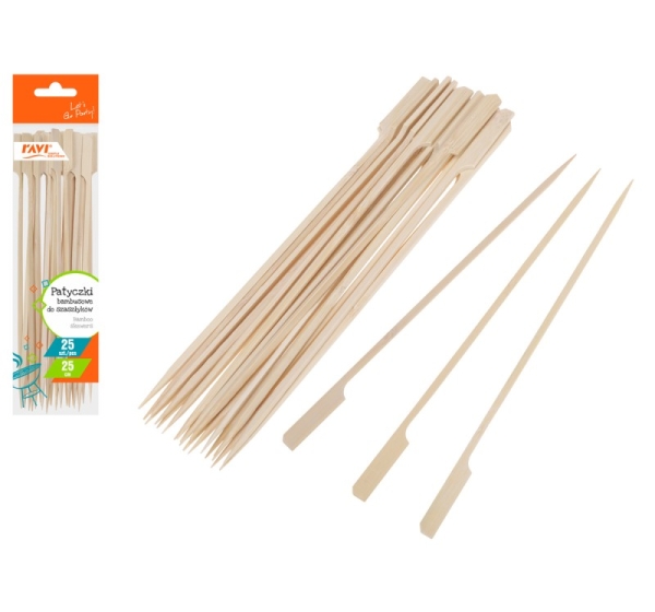 Bamboo skewer, 25 pcs, 25 cm, 30 x 8 x 1.5, 91843, Simple Solution