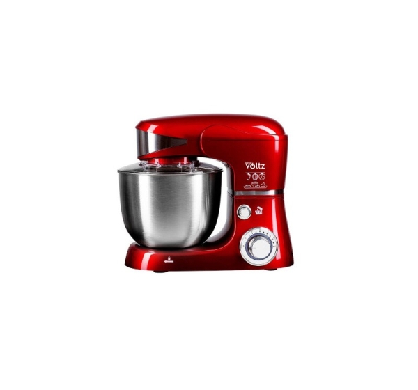 Planetary mixer, 1600W, 5L, Inox, 6 speed + Pulse, LED, Red, 55V51115GR, Oliver Voltz