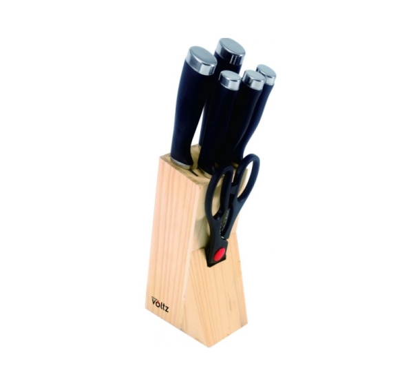 Knife set, 7 pieces, Wooden storage stand, 5OV51633LW, Oliver Voltz