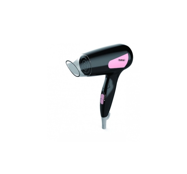 Hair Dryer, 1200W, Foldable handle, Black\Pink, 5R51100NBP, Rosberg