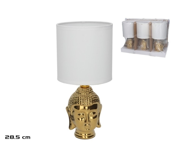 Keramikas galda lampa Buddha E14 izmērs 13.00 × 13.00 × 28.50 cm, DECORLIFE