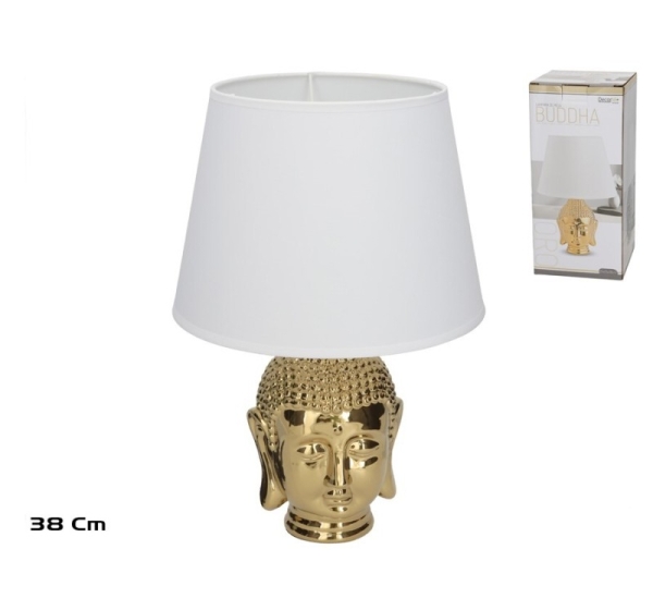 Ceramic Table Lamp Buddha, 25.00 × 25.00 × 38.00 cm, DECORLIFE