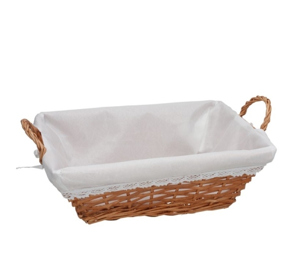 Basket with Handles, Rectangular, 40.00 × 29.00 × 14.00 cm
