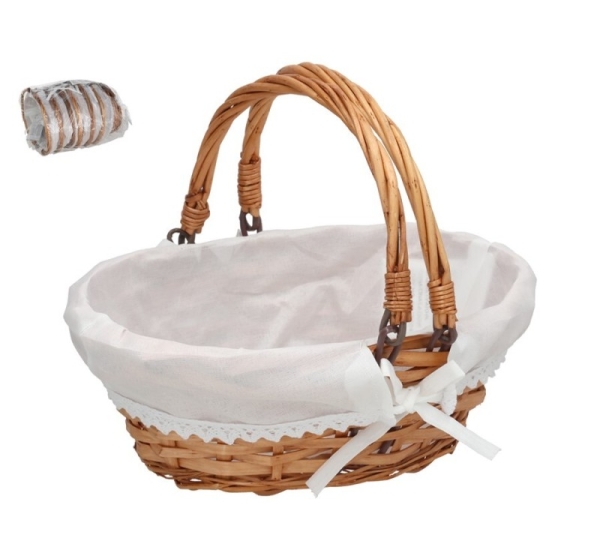 Ovāls grozs ar rokturiem, 27.00 × 18.00 × 10.00 cm