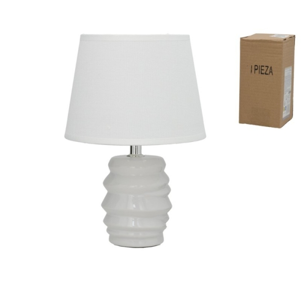 White Table Lamp, 18.00 × 18.00 × 27.00 cm, DECORLIFE