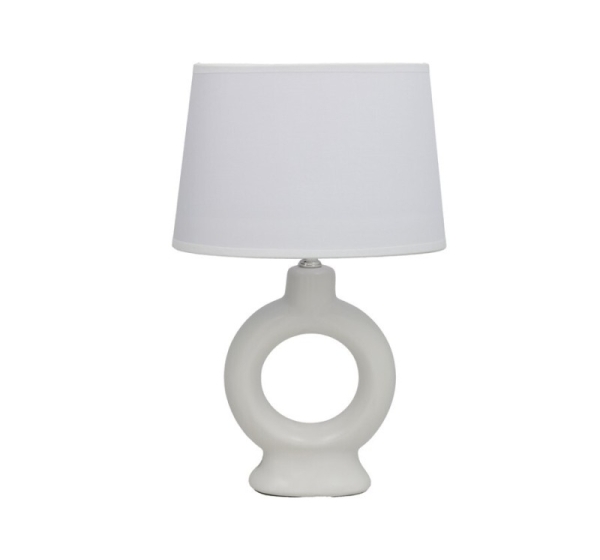Balta keramikas galda lampa, 14.00 × 23.00 × 36.00 cm, DECORLIFE