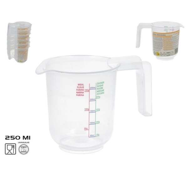 Measuring Cup, 0.25L, 8.00 × 12.50 × 9.50 cm, KITCHEN&GO