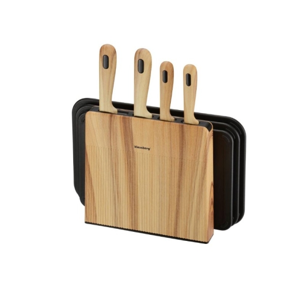 13-piece knife set with sharpener and stand, stainless steel, KB 9038, Klausberg