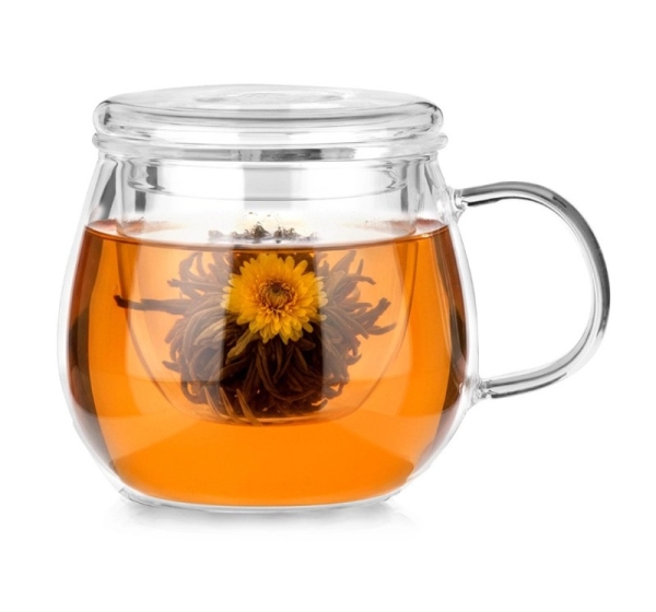 Glass mug with Infuser and Cover, 400 ml, 139815, Vilde