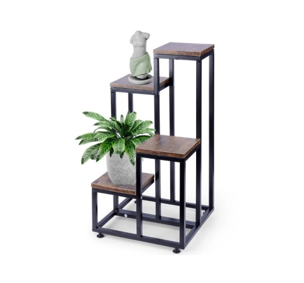 Plant Stand, Metal, 4-Level, 34 x 34 x 69 cm, 569814, Vilde