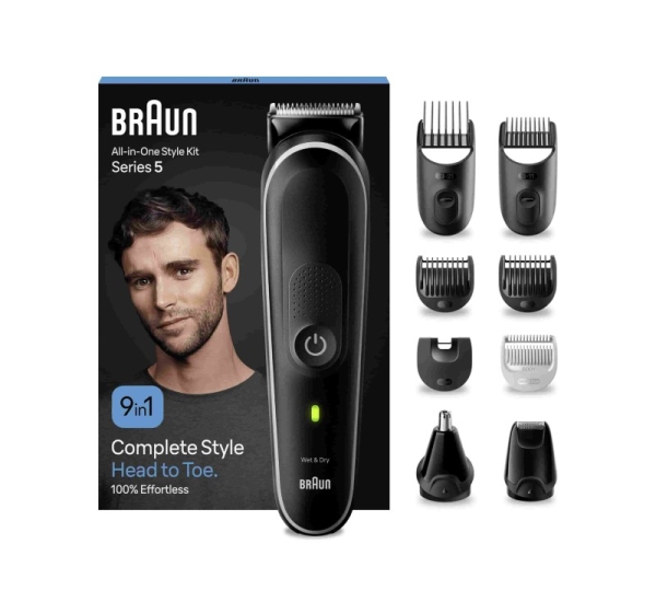 BRAUN Series 5 wet&amp;dry 9-in-1 daudzfunkcionāls trimmeris