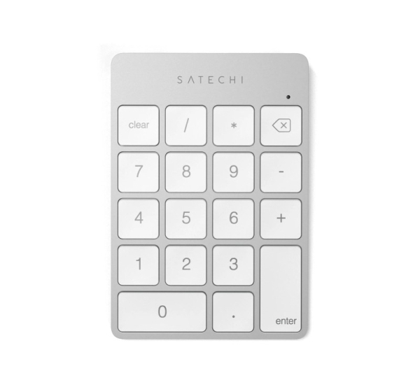Satechi ALUMINUM RECHARGEABLE BT KEYPAD SILV. GR Numeric Bluetooth Silver