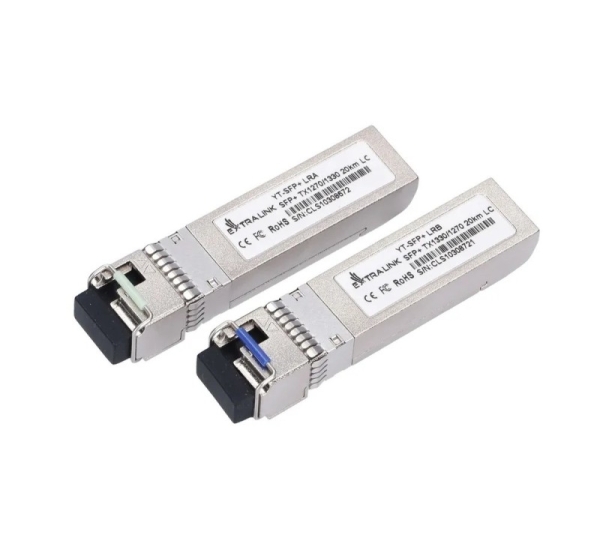Extralink SFP+ 10G | SFP+ WDM Module | 10Gbps 1270/1330nm, single mode, 20km, LC, DOM, pair, dedicated to HP/ARUBA