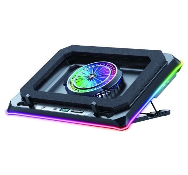 Conceptronic THYIA04B Gaming Laptop Cooling Pad, RGB, Sealed Foam, Mobile Holder