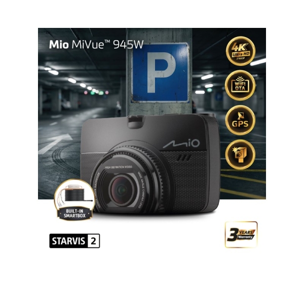 Mio Premium 4K, STARVIS 2, Wi-Fi, GPS Dash Cam | MiVue 945W | GPS | Wi-Fi