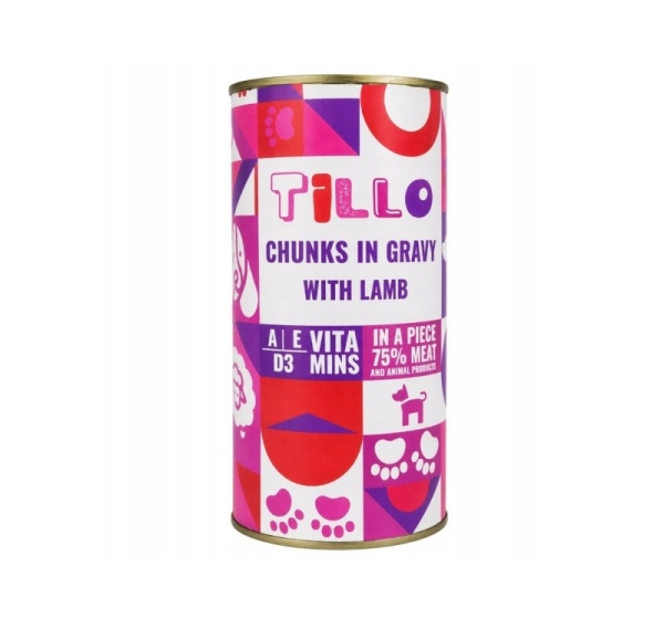 TILLO Chunks in gravy Lamb - wet dog food - 1250g