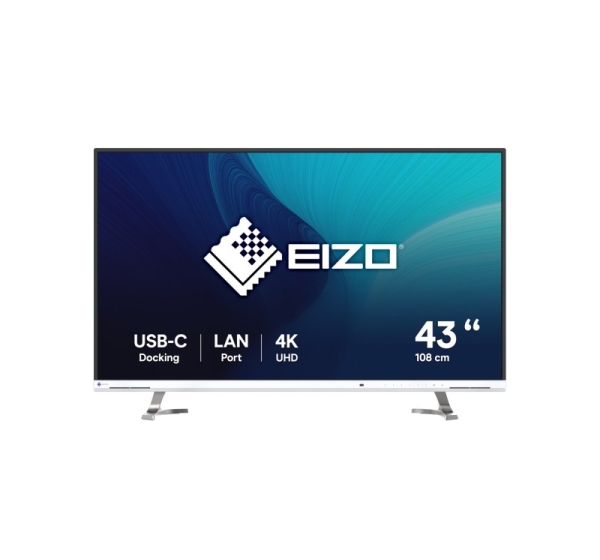 EIZO FlexScan EV4340X-WT computer monitor 108 cm (42.5") 3840 x 2160 pixels 4K Ultra HD LCD White