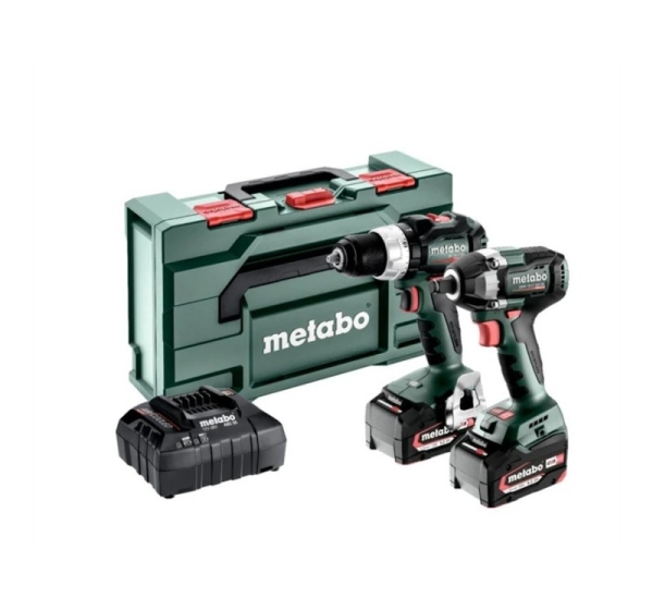 METABO ZESTAW COMBO 18V 2.6.5 18 V (BS 18 L BL + W 18 L BL 9-125 Quick) 1x2,0Ah 1x4,0Ah METABOX